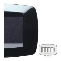 Placca 4 moduli modi nero - serie Master 16000