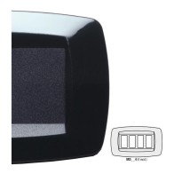 Placca 4 moduli modi nero -...