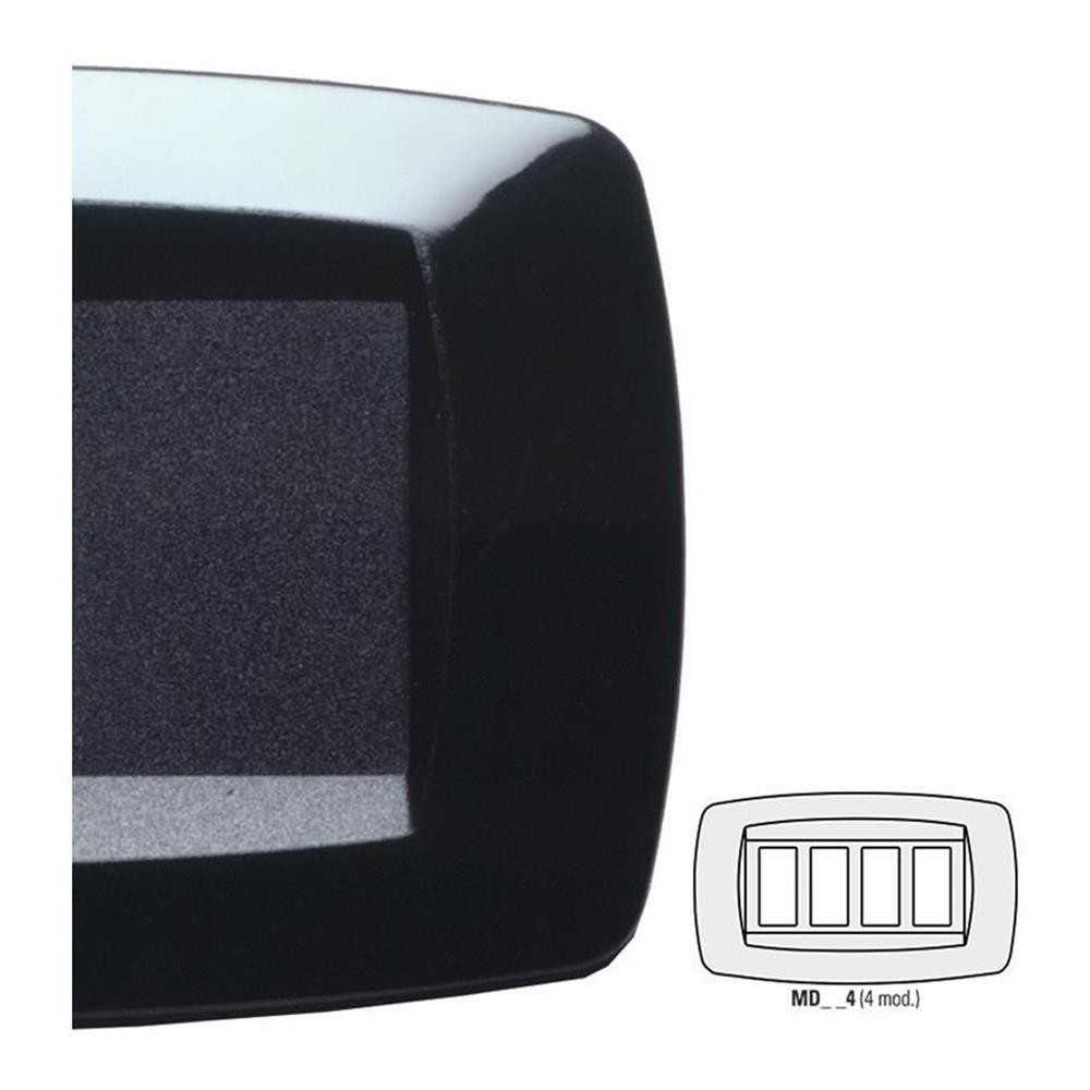 Placca 4 moduli modi nero - serie Master 16000