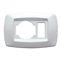 Placca schuko e normale modi bianco - serie Master 16000