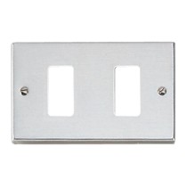 Placca 2 moduli paglierino - serie Master 16000