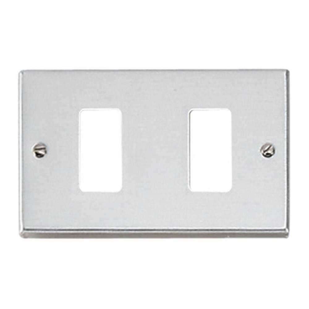 Placca 2 moduli paglierino - serie Master 16000