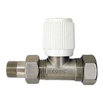 Valvola dritta 3/8 x 14 attacco rame - Cobre