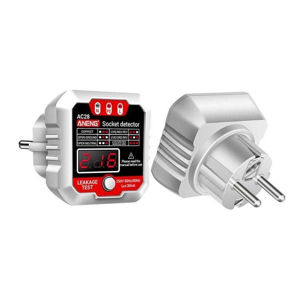 Misuratore di fase tester presa di corrente schuko AC28 - Aneng