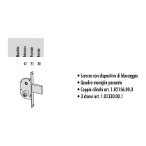 Serratura impennata 30 cil fisso cancello - Cisa