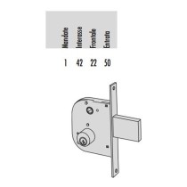 Serratura impennata 50 cilindro fisso - Cisa