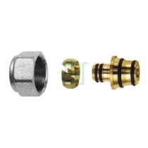 Adattatore per tubo multistrato 14x1/2x16 per collettore - Tiemme