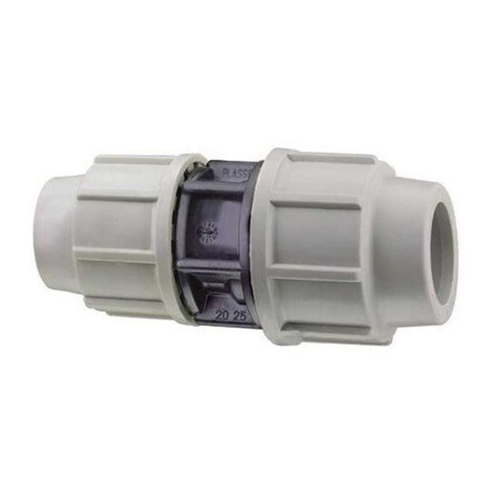Raccordo plastica dritto doppio per tubo PN 32X25